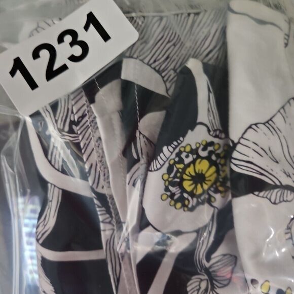 D By Y Ltd Sz 10 Black Yellow White  Dress fit and flare cotton sleeveless - Picture 11 of 12